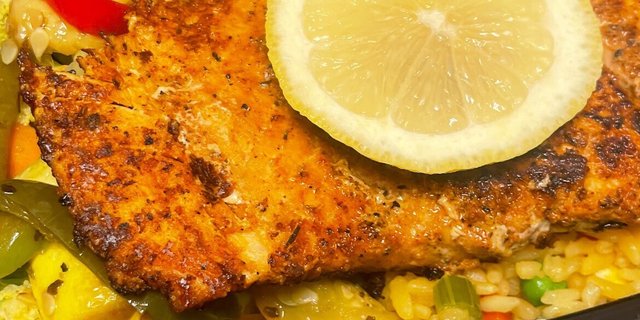 Baked Moroccan Cilantro-Lime Salmon Entree