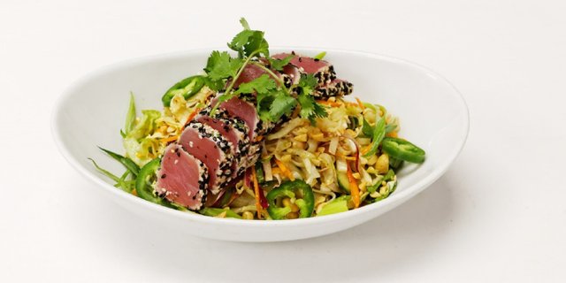 Asian Noodle Salad W/ Ahi Tuna