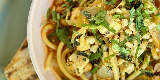 Individual Spicy Tofu Noodle Bowl