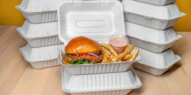 3 Bean Veggie Burger & Fries Boxed Lunch