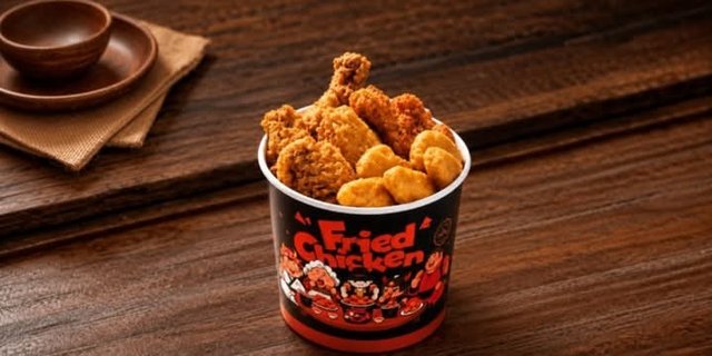 Chubby Chicken Feast Bucket + Egg Tarts (2 Pieces)