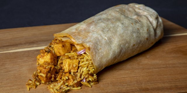 Vegetarian Tikka Masala Burrito