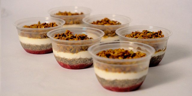 Raspberry Coconut Parfait Tray
