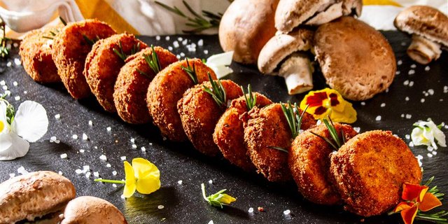 Mushrooms Risotto Cakes
