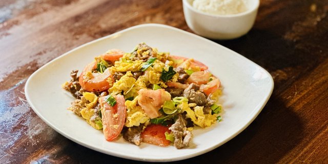 Scrambled Egg, Beef w/ Tomato