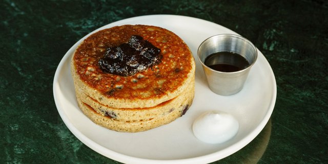 Mini Blueberry Buckwheat Pancakes