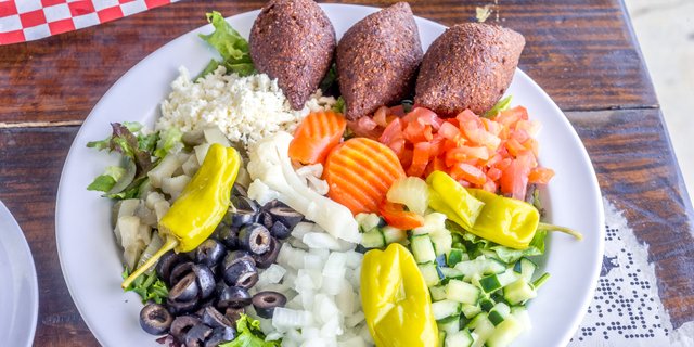 Kibbeh Meatballs Salad