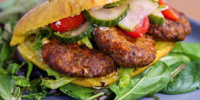 Harissa Lamb Sandwich