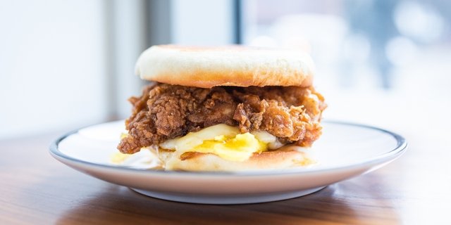 Fried Chicken & Egg Sandwich