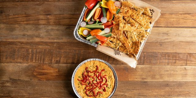 Roasted Red Pepper Hummus Larger Shareable
