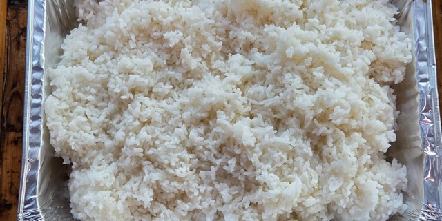 White Rice Tray