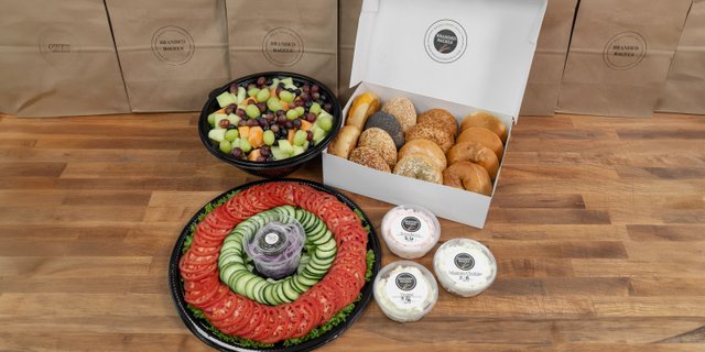 Bagels, Schmear, Veggies & Fruit