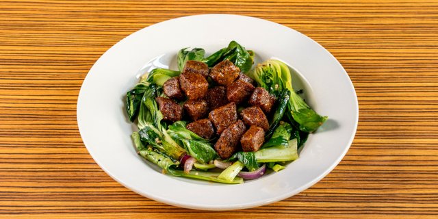 Crispy Chili Honey Boneless Beef Short Rib w/ Bok Choy