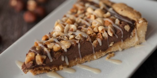 Salted Caramel Chocolate Hazelnut Tart