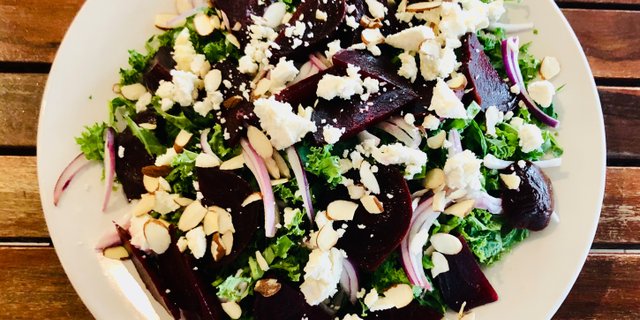 Kale, Beet Salad w/ Goat Cheese