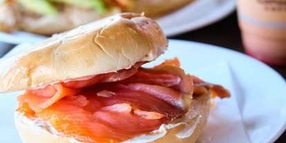 Toasted Bagel, Cream & Smoked Salmon