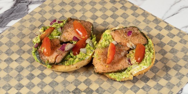 Smoked Salmon Avocado Bagel