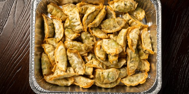 Vegetable Dumplings in Chili Oil