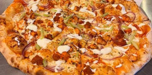 Buffalo Chicken Finger Pizza