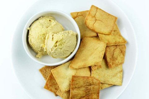 Baked Pita Chips & Hummus