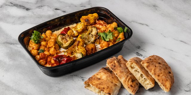 Hummus Bowl w/ Roasted Vegetables