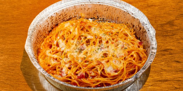 Four-Cheese Baked Spaghetti
