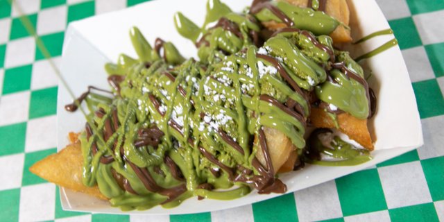 Dubai Chocolate Paratha Funnel Cake