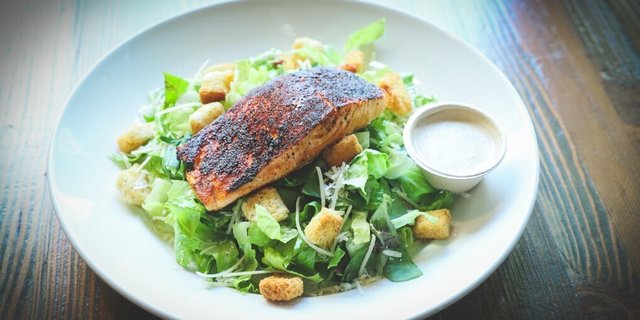Salmon Caesar Salad
