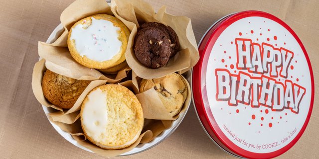 Premium Birthday Cookie Tin 42.5