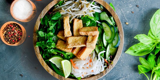Soy-Glazed Tofu Noodle Salad