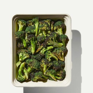 Charred Broccoli With Lemon Tray
