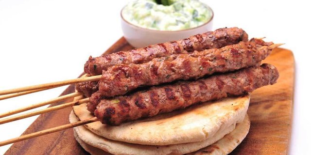 Kabob Skewers on Pilaf
