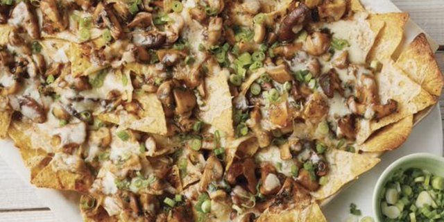 Roasted Porcini Mushroom Nachos