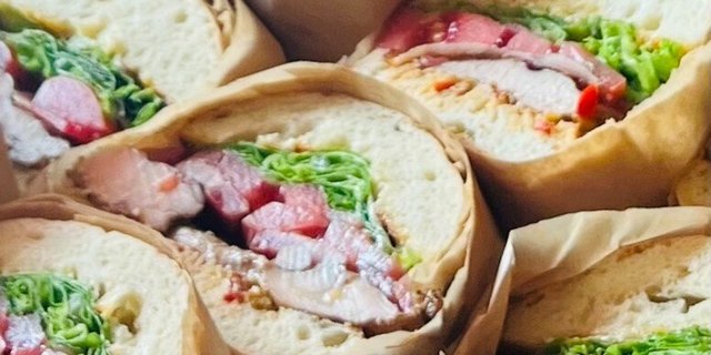 Moroccan Chicken Sandwich Small Platter (5 Sandwiches Cut In Half)