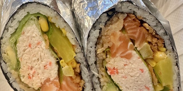 Salmon Sushi Burrito