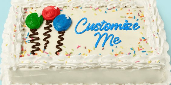 White Border Deluxe Sheet Cake