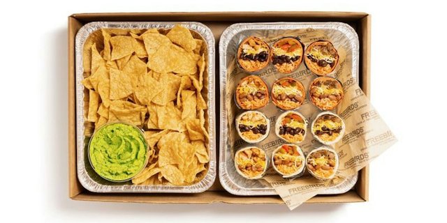12 Burrito Halves + Chips & Dip