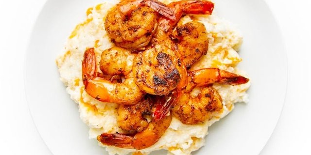Blackened Shrimp & Fresh Corn Grits