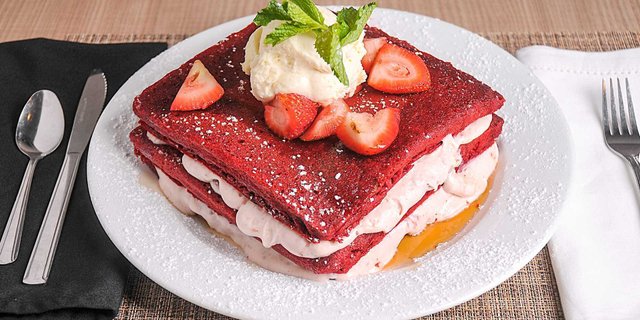 Red Velvet Pancakes