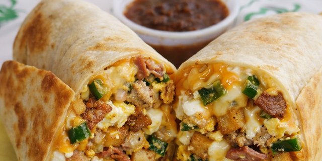 Large Everything Breakfast Burritos