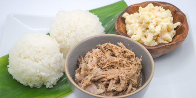 Kalua Pig & Macaroni Salad Plate