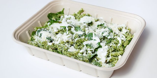 Pasta Salad With Spinach Pesto & Ricotta