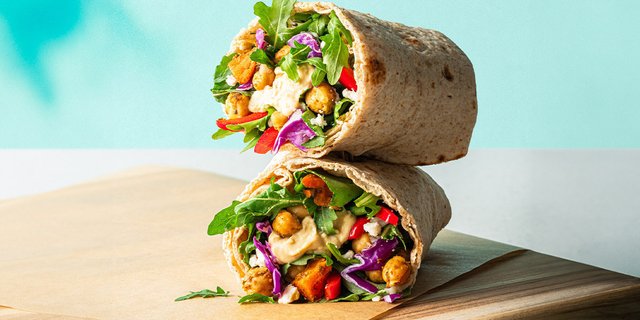 Mediterranean Veggie & Hummus Wrap