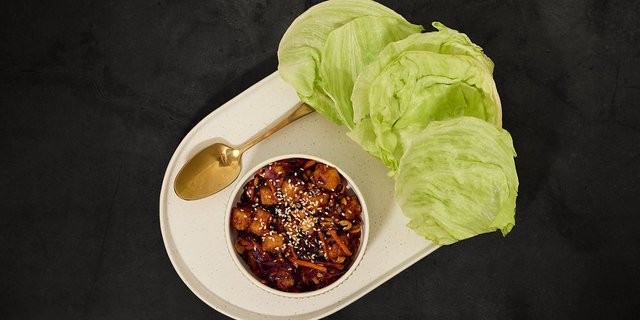 Szechuan Tofu Lettuce Cups