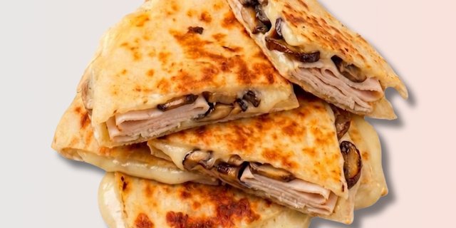 Turkey Mushroom Halloumi Wrap