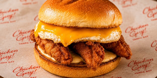 Fried Chicken Egg & Cheese Sandwiches