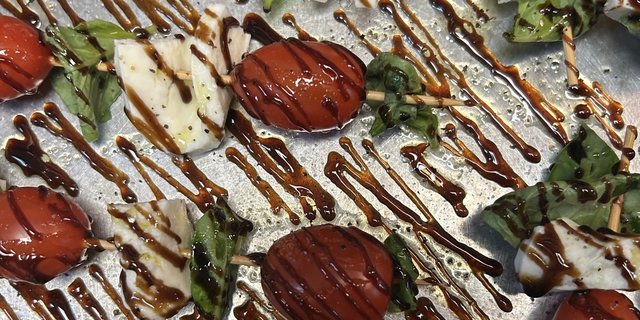 Fresh Mozzarella & Tomato Caprese Skewers