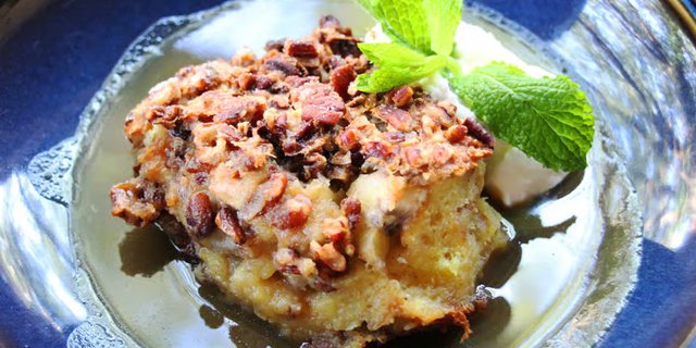 Buttered Rum Banana Bread Pudding