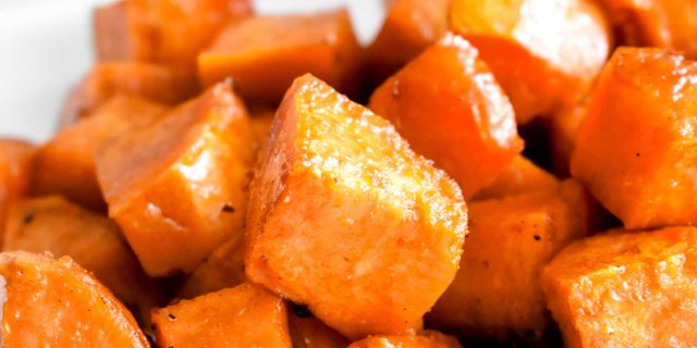 Maple Roasted Sweet Potato Bites