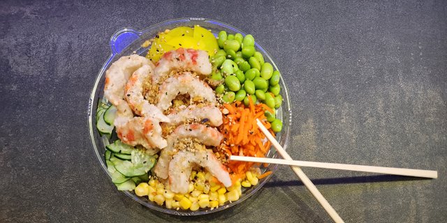 Vegan Shrimp Poke Bowl